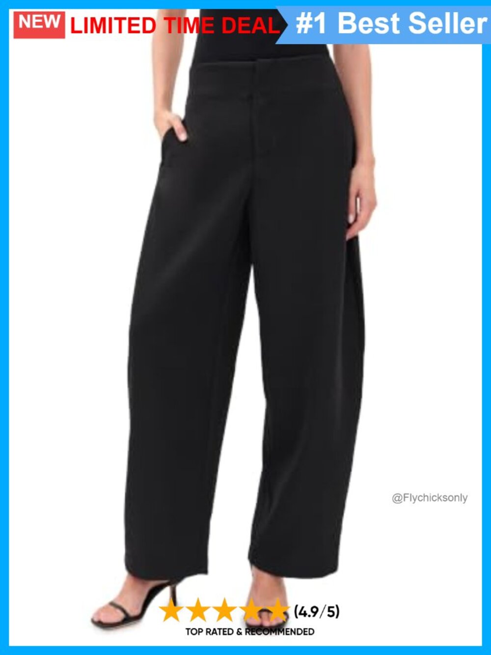 Mid Rise Barrel Leg Chino Pants Ankle Length Twill Hook and Eye Zip Fly
